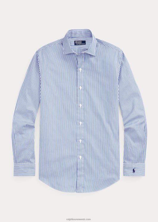 Ralph Lauren unisex custom fit triibuline poplinsärk PR0V123 sinine/valge
