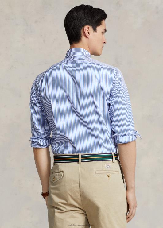 Ralph Lauren unisex custom fit triibuline poplinsärk PR0V123 sinine/valge