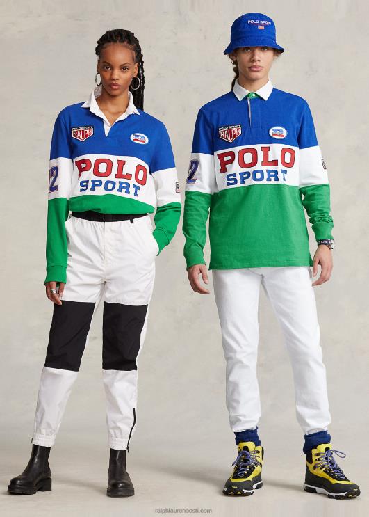 Ralph Lauren unisex klassikaline sobiv polo sport ragbi särk PR0V1166 varre multi
