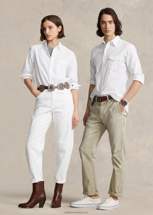 Ralph Lauren unisex kohandatud oksfordi särk PR0V934 valge