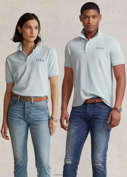Ralph Lauren unisex polo x feed polosärk PR0V1143 kerge indigo