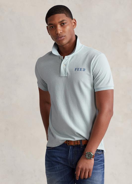 Ralph Lauren unisex polo x feed polosärk PR0V1143 kerge indigo