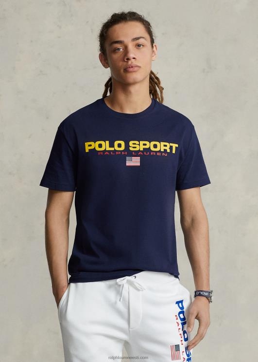 Ralph Lauren unisex klassikaline polo sport trikoo T-särk PR0V3413 kruiisilaevastik