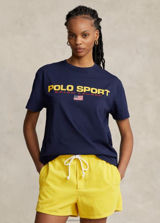 Ralph Lauren unisex klassikaline polo sport trikoo T-särk PR0V3413 kruiisilaevastik