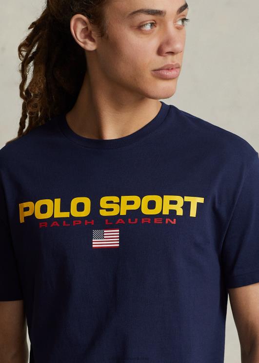 Ralph Lauren unisex klassikaline polo sport trikoo T-särk PR0V3413 kruiisilaevastik