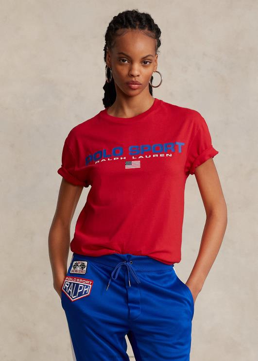 Ralph Lauren unisex klassikaline polo sport trikoo T-särk PR0V3414 Rl 2000 punane