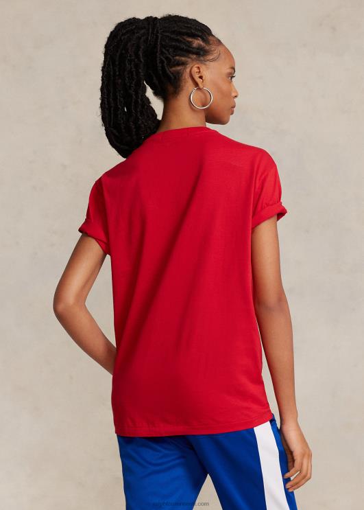 Ralph Lauren unisex klassikaline polo sport trikoo T-särk PR0V3414 Rl 2000 punane