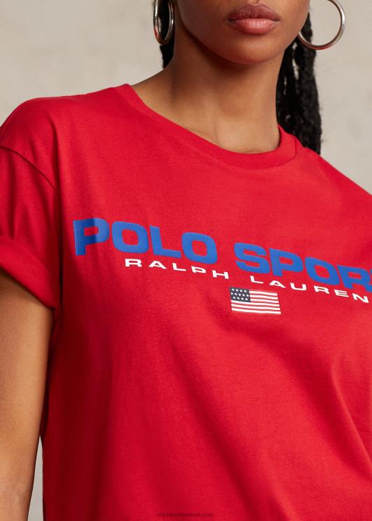 Ralph Lauren unisex klassikaline polo sport trikoo T-särk PR0V3414 Rl 2000 punane