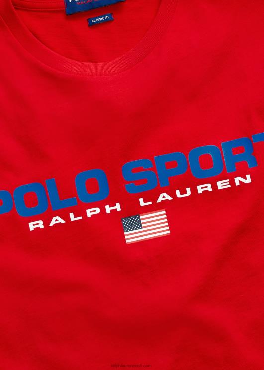 Ralph Lauren unisex klassikaline polo sport trikoo T-särk PR0V3414 Rl 2000 punane