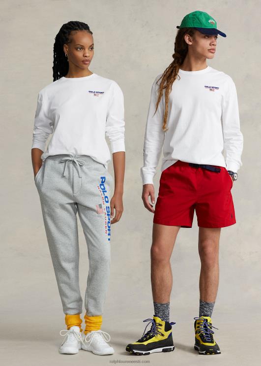 Ralph Lauren unisex klassikaline polo sport trikoo T-särk PR0V454 valge