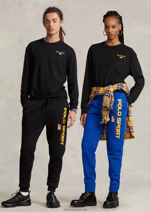 Ralph Lauren unisex klassikaline polo sport trikoo T-särk PR0V456 must kuld