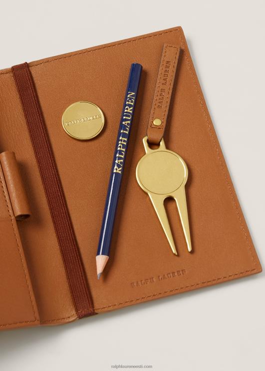 Ralph Lauren unisex buckley golfi tulemuskaardi hoidja kinkekomplekt PR0V9052 pruun