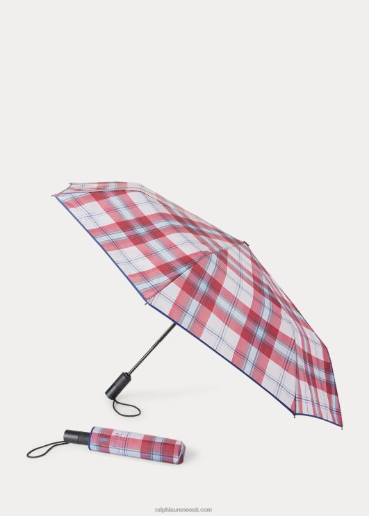 Ralph Lauren unisex wakefieldi kokkupandav ruuduline vihmavari PR0V2705 Burgundia