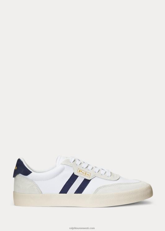 Ralph Lauren unisex õue seemisnahast & oxfordi unisex tossud PR0V1978 valge/newporti merevägi